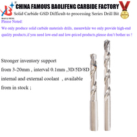Banc Marque Contre Monde Première Classe Marque Chine Baolifeng GSD Série 5D Fraise En Carbure De Tungstène pour Le Traitement De L'acier Inoxydable