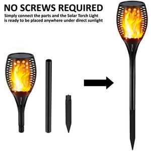 <span class=keywords><strong>Torche</strong></span> solaire à 51 Led avec lumière en forme de flamme vacillante, imperméable, éclairage d'extérieur, luminaire décoratif de paysage, idéal pour un <span class=keywords><strong>jardin</strong></span>, un sentier ou un <span class=keywords><strong>jardin</strong></span> - Product Image 2