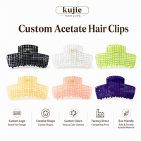 Pince à cheveux en acétate 9 cm, motif écossais, barrette translucide colorée, accessoires de mode pour femmes, cadeau de fête