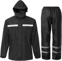 Combinaison de pluie réfléchissante haute visibilité pour hommes, veste de pluie, manteau et pantalon pour tous les sports, ferme et pêche, moto