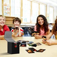 Boîte de rangement pour cartes à collectionner en PU avec couvercle à fermeture magnétique pour cartes de jeux de société TCG