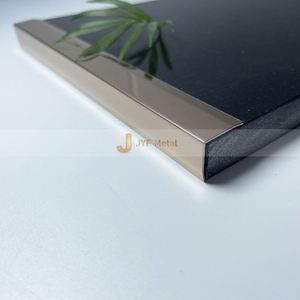 EX489 Metal Ceramic <b>Tile</b> Trim Modern <b>Mirror</b> Stainless Steel L Shape Decorative Line Factory Supply - Product Image 4