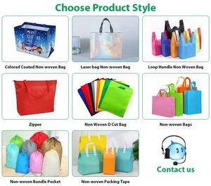 Bolsas de Compras de Tela Reciclable Impresas Personalizadas, Bolsa de Compras Ecológica, Bolsas de Compras No Tejidas con Logotipo - Product Image 5