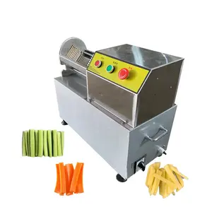 Coupe-frites électrique, trancheur de pommes de terre, poussoir en acier inoxydable, coupe de fruits et légumes, Machine à trancher