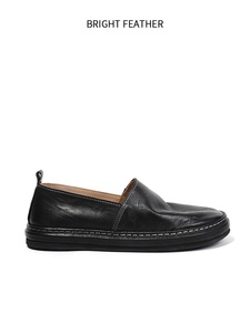 BRIGHT FEATHER Zapatos de Pescador Italianos Hechos a Mano en Cuero de Caballo, Mocasines Casuales de Verano para Hombre, Transpirables, Sin Cordones, con Forro de Suela Suave - Product Image 3