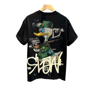 Maglietta Estiva da Uomo <span class=keywords><strong>con</strong></span> Stampa Cartoon, Stile Casual Americano, Girocollo, Manica Corta, Vestibilità Ampia, Trattamento Anti-Piega - Product Image 5