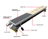 Robot de Limpieza Solar MULTIFIT, Autocargable, Totalmente Automático, con Control Remoto, Máquina de Limpieza de Paneles Solares, Control Remoto y por Web