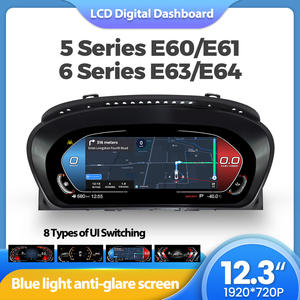 Tableau de bord LCD 12,3 pouces, compteur automatique, navigation sans fil CP Map pour <span class=keywords><strong>BMW</strong></span> <span class=keywords><strong>E60</strong></span>/E61/E63/E64 2003-2009 pour système CIC <span class=keywords><strong>CCC</strong></span>, prise en charge HUD - Product Image 6