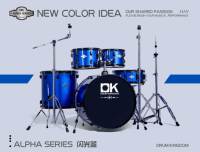 DK Professional Musical Instruments 5 Pieces Knit Drum Set for Beginner