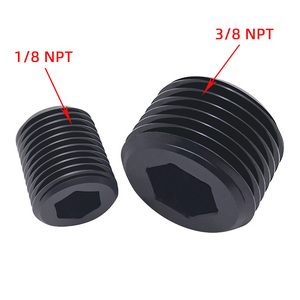 <span class=keywords><strong>Bouchon</strong></span> fileté en aluminium 3/8" NPT personnalisable, finition oxyde noir usinée CNC, fournisseur d'accessoires <span class=keywords><strong>de</strong></span> quincaillerie automobile - Product Image 4