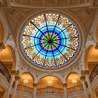 Dôme en verre teinté personnalisé de style européen pour église, villa, hôtel, décoration de plafond