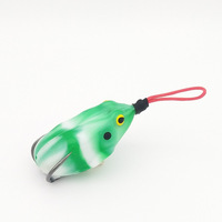Haute qualité 5.5cm 13.5g Topwater flottant leurre de pêche coloré Silicone grenouille bionique doux appât poisson tête de serpent pour rivière lac
