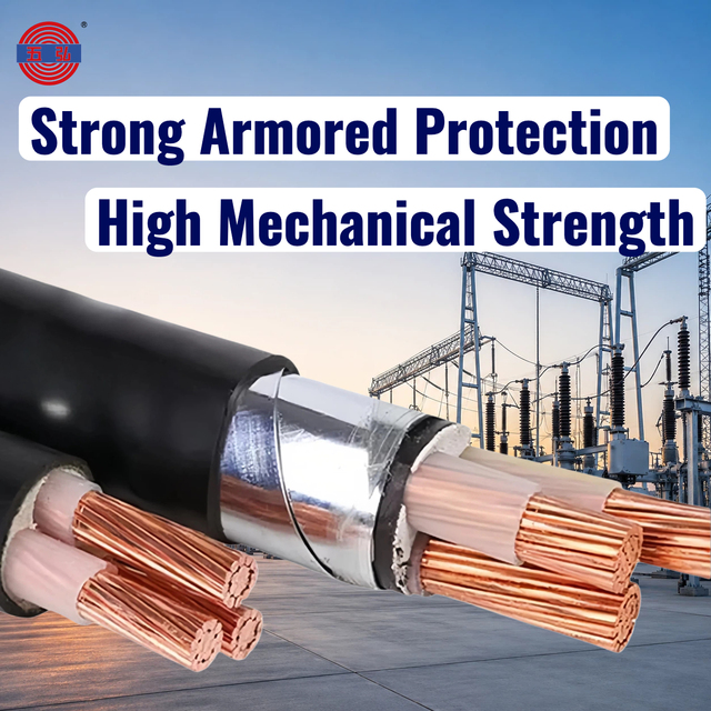 Top Quality CU/XLPE/STA/PVC YJV Armored 0.6/1kV Underground Power Cable