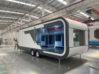 Capsule spatiale de luxe en acier, maison conteneur, panneau sandwich, appartement/villa modulaire préfabriqué portable pour hôtel et complexe hôtelier