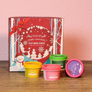 <span class=keywords><strong>Regalo</strong></span> di <span class=keywords><strong>Natale</strong></span> personalizzato per la pulizia profonda degli strizzacervelli con pelle liscia vegana <span class=keywords><strong>Set</strong></span> di maschere di argilla per il viso - Product Image 1