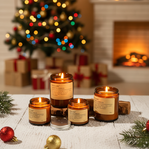 Bougie de luxe en cire de soja 100% biologique et écologique dans un bocal en verre, populaire, avec <span class=keywords><strong>huile</strong></span> essentielle d'ambre pour la Saint-Valentin - Product Image 6