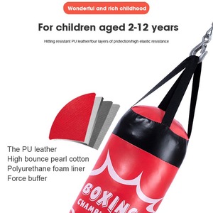 <span class=keywords><strong>Sac</strong></span> <span class=keywords><strong>de</strong></span> boxe pour enfants personnalisé Jouet <span class=keywords><strong>de</strong></span> sport transfrontalier PU PVC Matériau solide suspendu et gants avec logo imprimé - Product Image 6