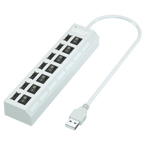 <b>USB</b> 2.0 <b>Hub</b> 7 Port Multi Ports <b>USB</b> a 7in1 Data With Independent On/Off Switch LED Lights for Laptop PC Computer Mobile - Product Image 4