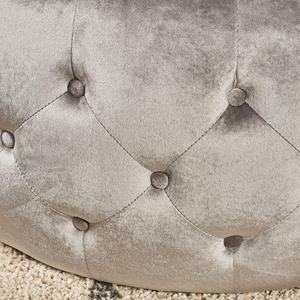 Reposapiés de <span class=keywords><strong>gran</strong></span> calidad para sala de estar, botón de Tela Gris, costura de <span class=keywords><strong>diamantes</strong></span> con mechones, taburete de mesa de centro Súper elegante Otomano - Product Image 4