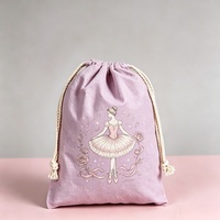Sac à cordon en toile à motif de dessin animé, lavable, anti-poussière, écologique, sac de rangement réutilisable, pochette d'emballage, souvenirs de fête, bonbons