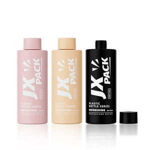 Flacon de gel douche vide rond de luxe personnalisé avec logo couleur 250 ml 300 ml, emballage en plastique <span class=keywords><strong>pour</strong></span> soins capillaires avec bouchon à visser - Product Image 6