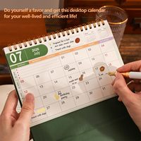 Calendrier de bureau promotionnel personnalisé 2025-2026, calendrier mensuel de bureau, juillet 2025 - décembre 2026, calendrier de bureau à feuilles mobiles, année scolaire, fabriqué en Chine