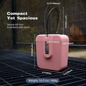 ビーチでの休暇やクルーズの必需品用のポータブルロックボックス<span class=keywords><strong>2026</strong></span>、旅行用の小さなピンクの金庫、個人用ビーチセーフボックス - Product Image 5