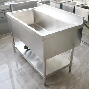 Stainless Steel European Style Commercial Large Bowl Single Sink For Kitchen Commercial Restaurant