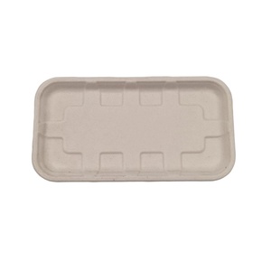 Compostable hải sản khay BBQ chất lượng tốt Trắng/<span class=keywords><strong>unbleached</strong></span> mía - Product Image 1