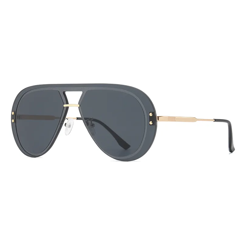 Classic Men's Pilot Sunglasses One-Piece Rimless Sunglasses Outdoor Driving Glasses