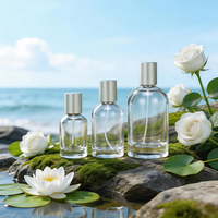 Flacon de parfum miniature en verre de 50 ml avec emballage, vaporisateur pour femmes et hommes, bouchon à visser