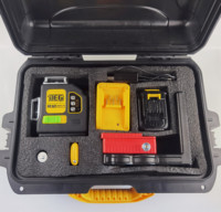 DEGLASERS Niveau laser 12V MAX, laser à ligne verte, laser professionnel 3D 12 lignes à 360 degrés avec batterie Li-ion rechargeable