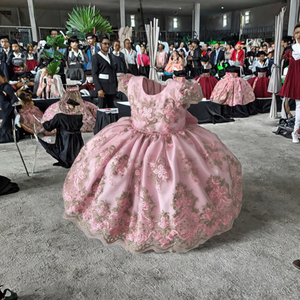 Vestidos de Fiesta de Princesa para Bebés y Niñas Pequeñas, Fabricantes de Ropa China, Cuello Redondo, Ecológicos, Transpirables, para Cumpleaños - Product Image 3