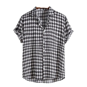 Camicia da <span class=keywords><strong>uomo</strong></span> personalizzata floreale Casual a maniche corte <span class=keywords><strong>abbigliamento</strong></span> da spiaggia stile etnico estivo di <span class=keywords><strong>grandi</strong></span> dimensioni - Product Image 2