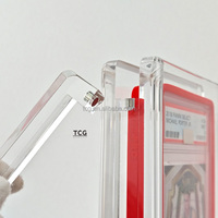 Boîte de protection pour cartes TCG, en acrylique transparent personnalisé, avec protection contre les chocs, boîte de rangement, support magnétique, vitrine