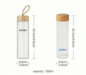 ขวดน้ำแก้ว 20 ออนซ์ ปลอดสาร BPA พิมพ์โลโก้ได้ ป้องกันการรั่วซึม ใช้ซ้ำได้ เหมาะสำหรับของขวัญส่งเสริมการขายและของแจกทางธุรกิจ - Product Image 5