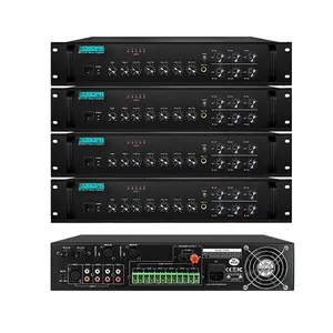 DSPPA 250W PA System 4 8 16 Ohms best 6 Zone Mixer Amplifier with volume control