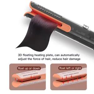 Hair Straightener And Curler Hair Iron Travelling Cordless USB Flat Iron Factory High-end Quality Wireless Portable Mini 2 In 1