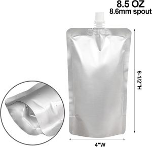 VANTUR Y-261013-21 Bolsas de Papel de Aluminio con Boquilla para Alimentos Líquidos de 200 ml, 250 ml y 500 ml, AL+PE+PET - Product Image 3