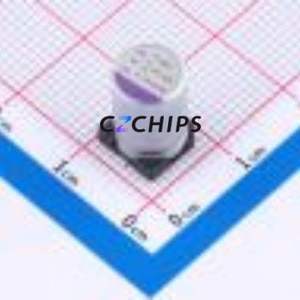 25SVPK270M ตัวเก็บประจุแบบโซลิด SMD, D8xL12 มม. ( ความจุ: 270uF ) ( ความแม่นยำ: 20% แรงดันไฟฟ้าที่กำหนด: 25V ) - Product Image 1