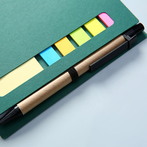 Tùy chỉnh Kraft Giấy bìa thiết kế xoắn ốc ràng buộc <span class=keywords><strong>notepads</strong></span> văn phòng phong cách dính Lưu ý Stickers với bút có tính năng tùy chỉnh in logo - Product Image 3