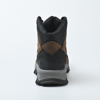 Bottes de neige imperméables pour hommes, chaussures de randonnée, dessus en cuir suédé, semelle en caoutchouc antidérapante, chaussures décontractées d'hiver