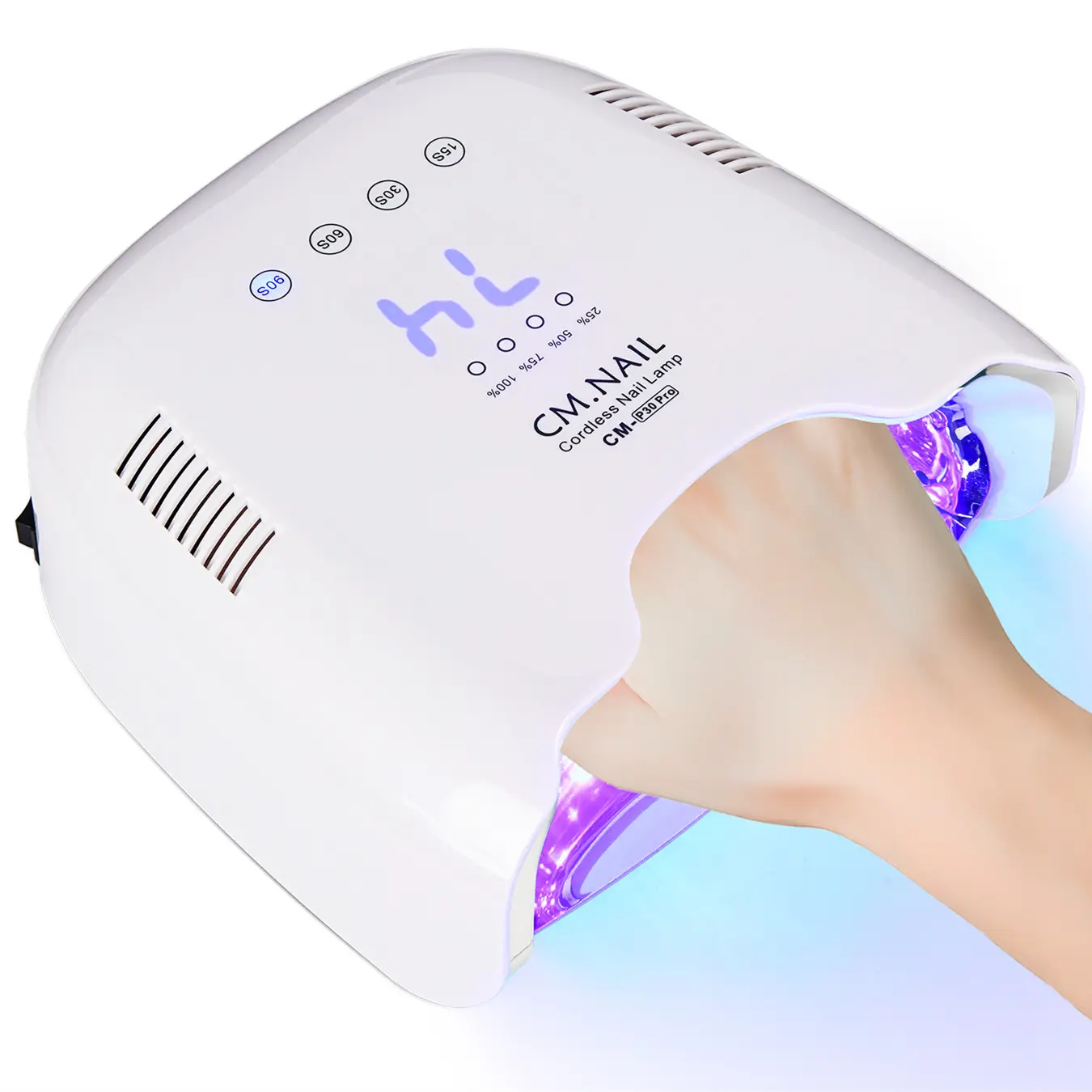 CMNAILサプライヤープロフェッショナル80ワットUVLED充電式ネイルドライヤー卸売ネイルランプ80w