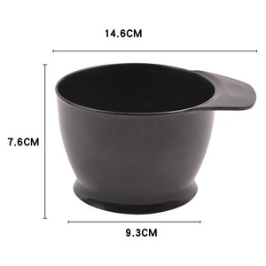 Bol de teinture pour cheveux de salon de haute qualité avec logo personnalisé bol de mélange de couleurs pour cheveux en plastique bol d'applicateur noir - Product Image 3