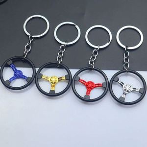 Porte-clés de course en forme de volant à trois branches, en alliage de zinc, souvenirs et cadeaux pour les passionnés de voitures - Product Image 2