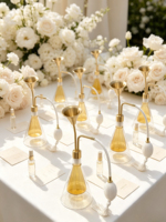 Glass Creative Scent Bottle SPA Spa Black Long airbag Brass Scent Instrument White Alcohol Oil Perfume Coffee Beans 80ml 300ml