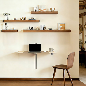 Bureau mural réglable en hauteur, design minimaliste moderne en métal, pour la maison, le café, le balcon - Product Image 3