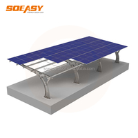 Système de montage de carport solaire en acier au carbone argenté naturel avec garantie de 20 ans