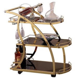 <span class=keywords><strong>Carrello</strong></span> Portabevande Rimovibile DONGZHAOWEI per Sale Banchetti, Matrimoni ed Eventi, in Acciaio Inox, Nero e Bianco TP-RC07 - Product Image 1