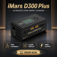 Chargeur intelligent Gens Ace IMars D300 Plus AC 300W DC 350Wx2 double canal pour batteries RC, système d'équipement, accessoires et kit de pièces
